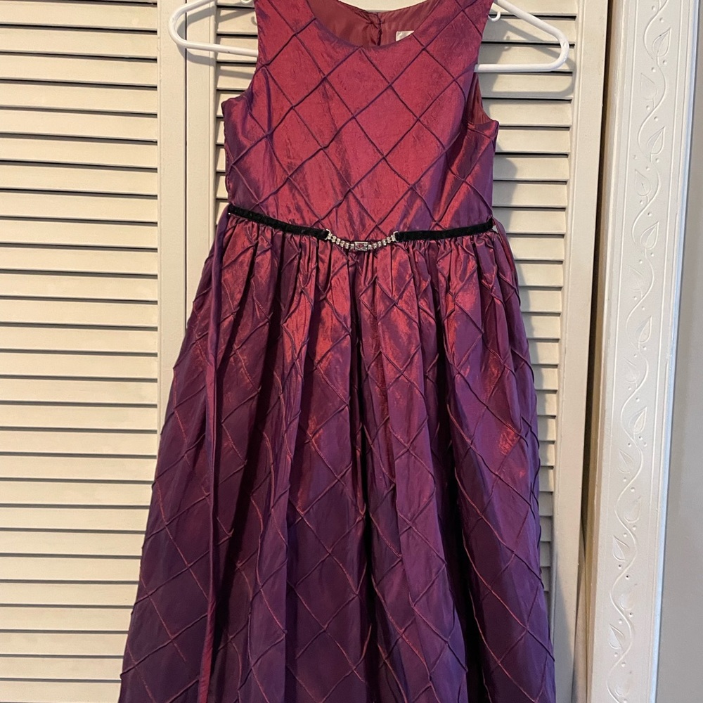 Girls iridescent purple dress
